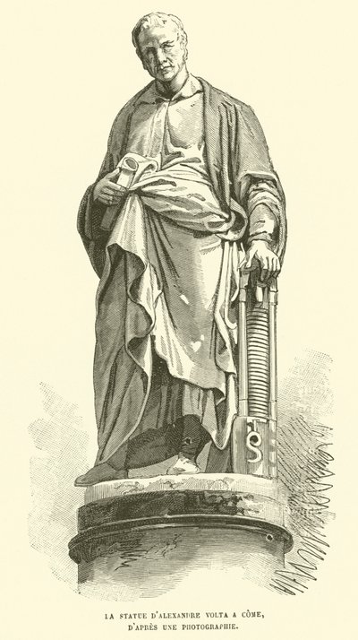 The Statue of Alessandro Volta in Como, After a Photograph by French School